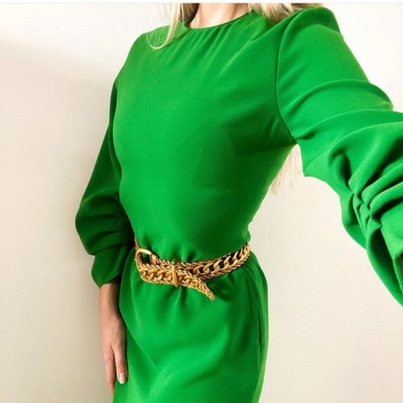 ZARA METALLIC GOLD LINK METAL CHAIN BELT main image 7